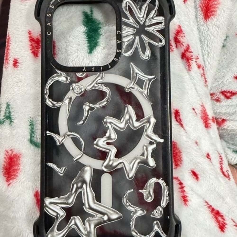 Casetify Chrome Doodles Mirror Case – iPhone 16 Pro